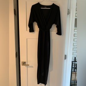 Express Jumpsuit V-Neck Tie Waist